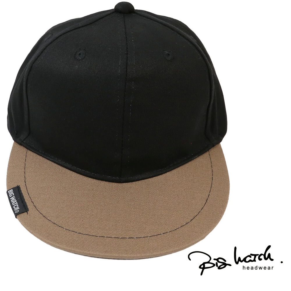 無地BBキャップ ブラック/ブラウン ビッグサイズ ベースボール キャップ BBM-05