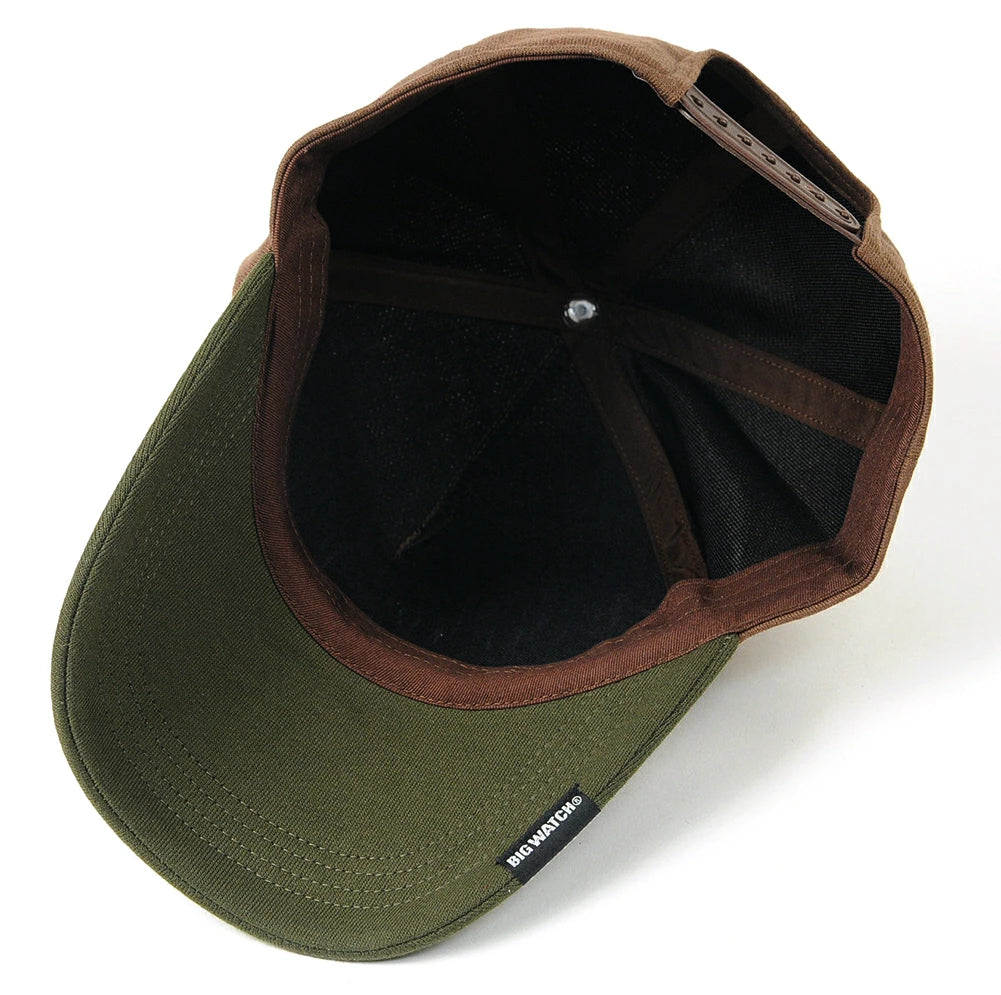 コットン キャップ BIGWATCH(ビッグワッチ) ブラウン/グリーン マルチカラー アースカラー 春 夏 秋 UVケア