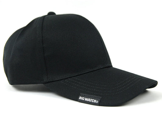 6パネル コットンキャップ BIGWATCH ビッグワッチ正規品 黒 ブラック CP-41 春夏 日よけ