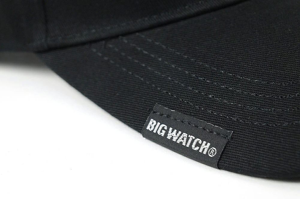 6パネル コットンキャップ BIGWATCH ビッグワッチ正規品 黒 ブラック CP-41 春夏 日よけ