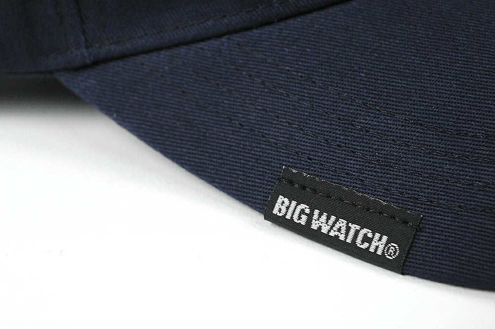 6パネル コットン キャップ BIGWATCH ビッグワッチ正規品 紺 ネイビー CP-42 春夏 日よけ