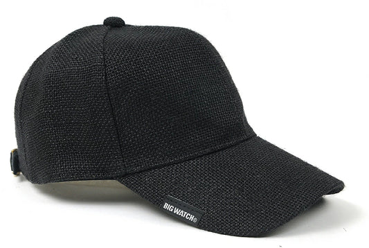 6パネル ヘンプキャップ BIGWATCH ビッグワッチ正規品 黒 ブラック CP-55 春 夏 秋 UVケア