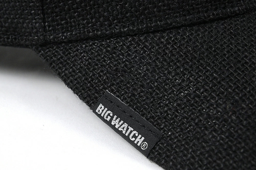 6パネル ヘンプキャップ BIGWATCH ビッグワッチ正規品 黒 ブラック CP-55 春 夏 秋 UVケア