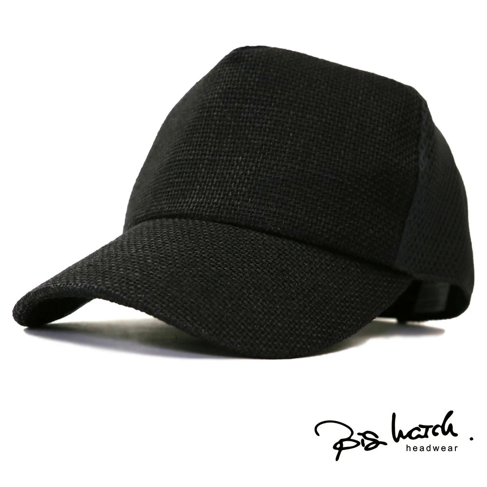 無地 ビッグワッチ ヘンプ コットン キャップ CPMCT-01 春夏 シンプル ブラック