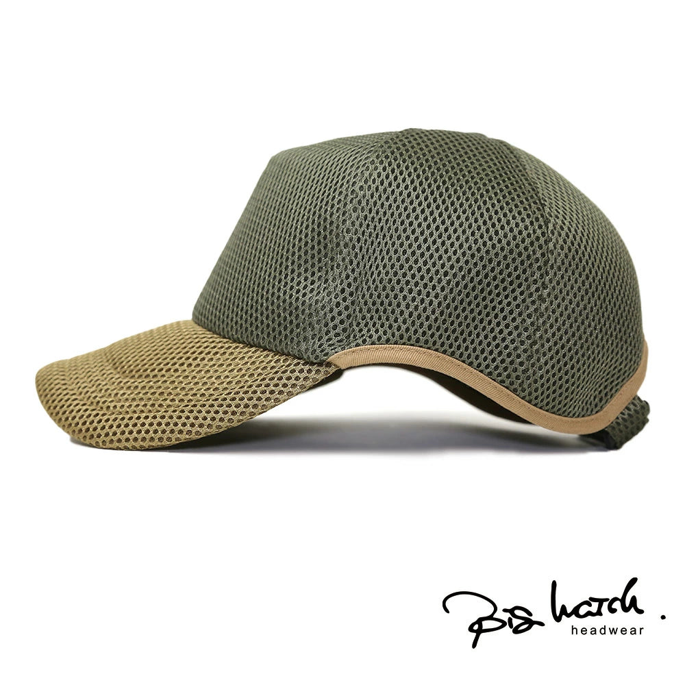 15色 無地ラウンド メッシュキャップ BIGWATCH 黒ブラック ビッグサイズ ビッグワッチ スポーツキャップ CPMG-01R ゴルフ 春 夏 秋 UVケア