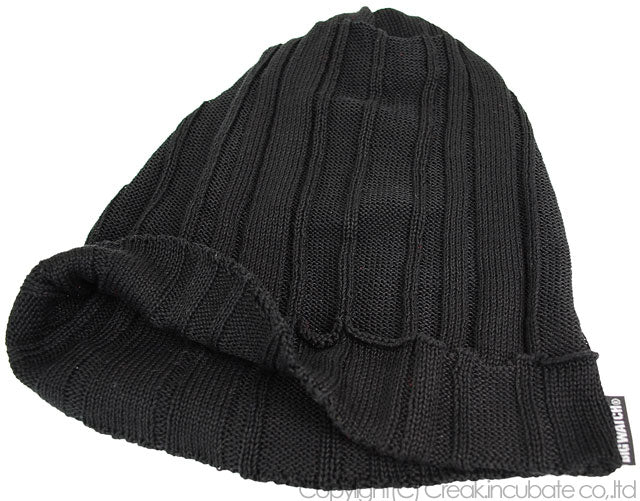 リブニット BIGWATCH ビッグワッチ 正規品 ブラック(黒) リブ編み ニット帽 ニットキャップ DP-11 春 秋 冬