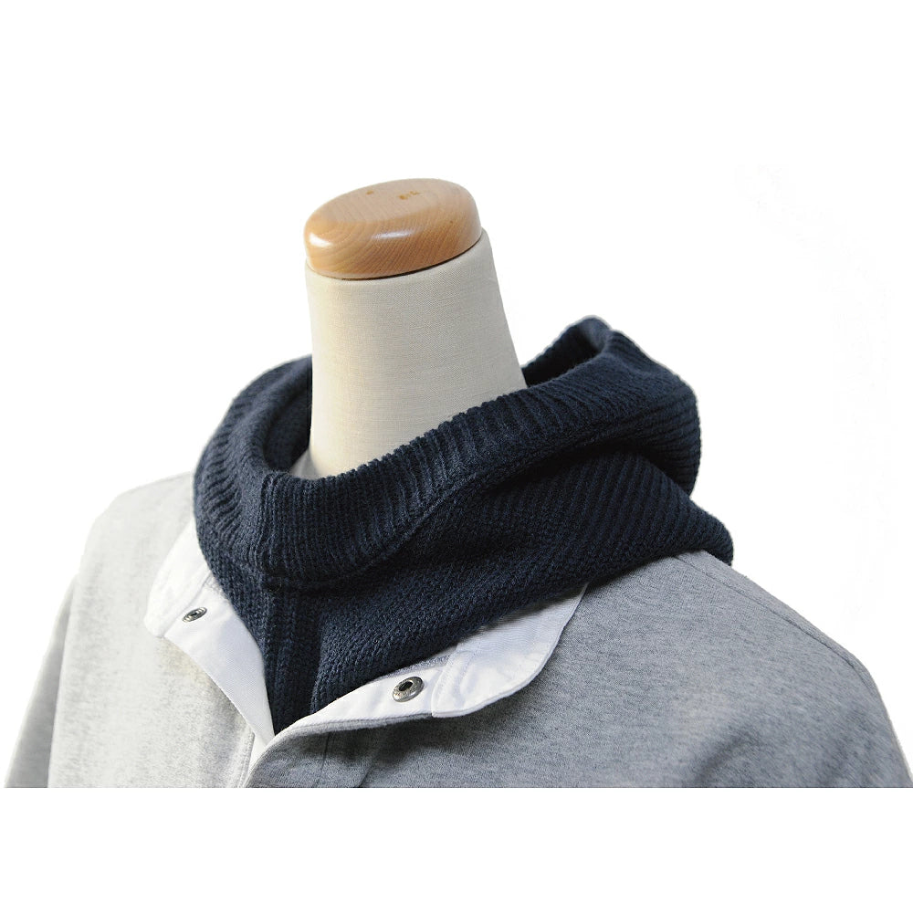 ウール バラクラバ カグール チャコール ネイビー フード付き ネックウォーマー スヌード スキー 春 秋冬