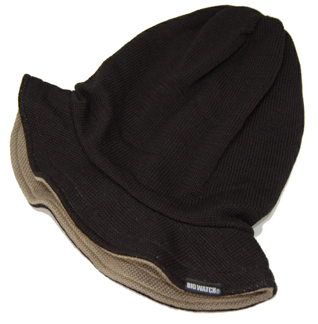 ハット リバーシブルBIGWATCH正規品 ブラック ベージュ 黒 ニットキャップ アクターズハット ニット帽子 HA-01 春 夏 秋 UVケア/ビッグワッチ
