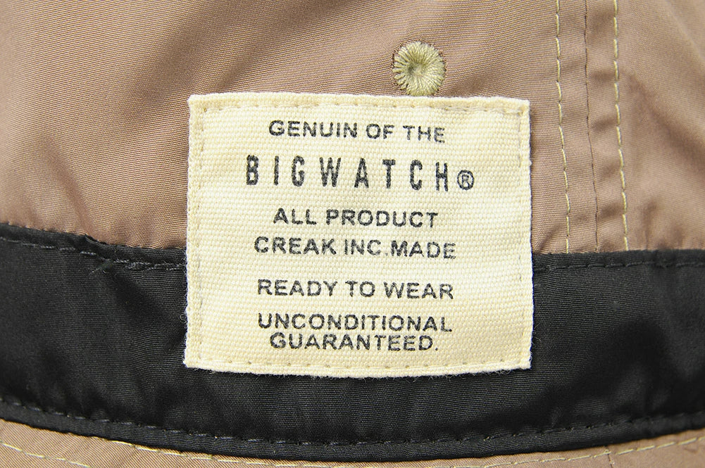 ウォータープルーフ パッカブル ハットBIGWATCH ブラック 黒 撥水加工 フェス キャンプ アウトドア ビッグワッチ HA-28 バケットハット
