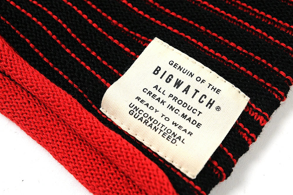 ヘンプ ニットキャップ ブラック レッド HM-17/ビッグワッチ 春 夏 秋