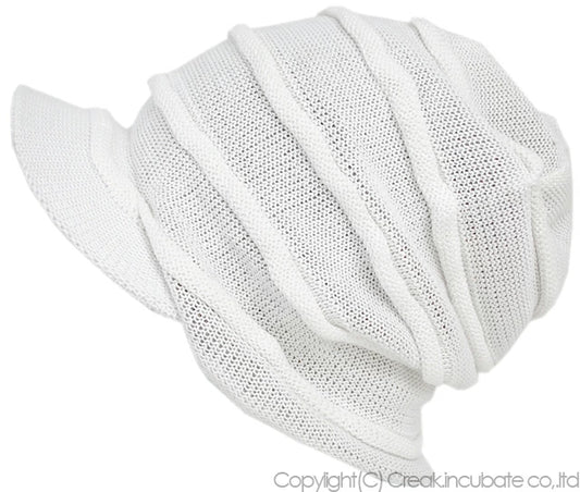 つば付きヘンプロール BIGWATCH正規品 ホワイト ベージュ ヘンプロール ニットキャップ ルーズ ニットワッチ HMT-05 春 夏 秋 UVケア 冬/ビッグワッチ