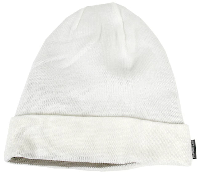 ロング リバーシブルBIGWATCH ホワイト ベージュ白ベージュ ニットキャップ ルーズ ニットワッチ LP-03 春 秋 冬/ビッグワッチ