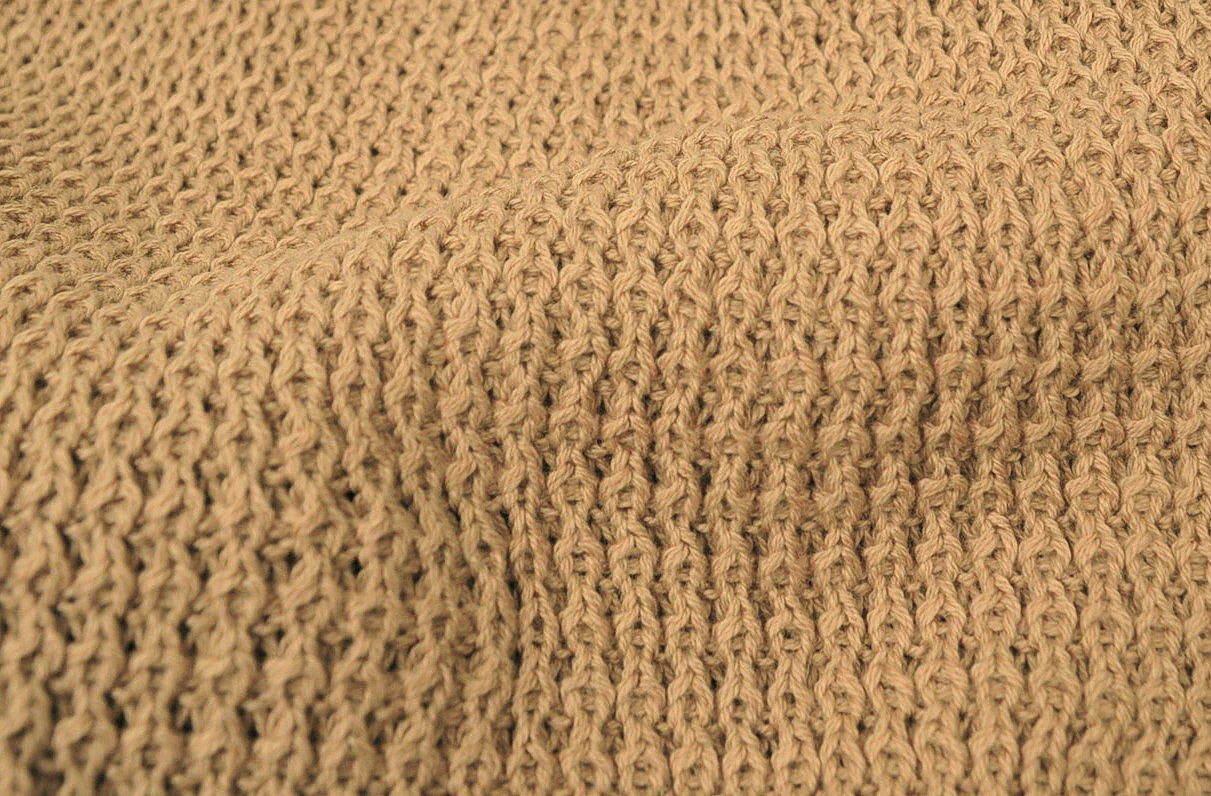 ローゲージ サマーニット キャップ ルーズ ニット帽 ライトブラウン 帽子 P-22 BIGWATCH