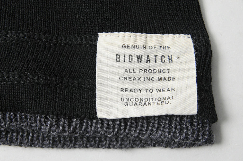 レイヤード BIGWATCH ビッグワッチ 正規品 ブラック(黒)グレー ニット帽 ニットキャップ ニット帽子 RY-01 春 秋 冬