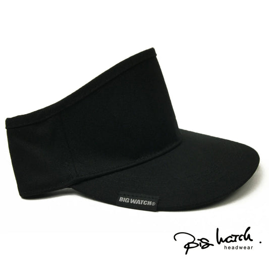 BBキャップ サンバイザー ブラック 黒 SBBM-01 無地 コットン つば フラット ビッグワッチ 春 夏