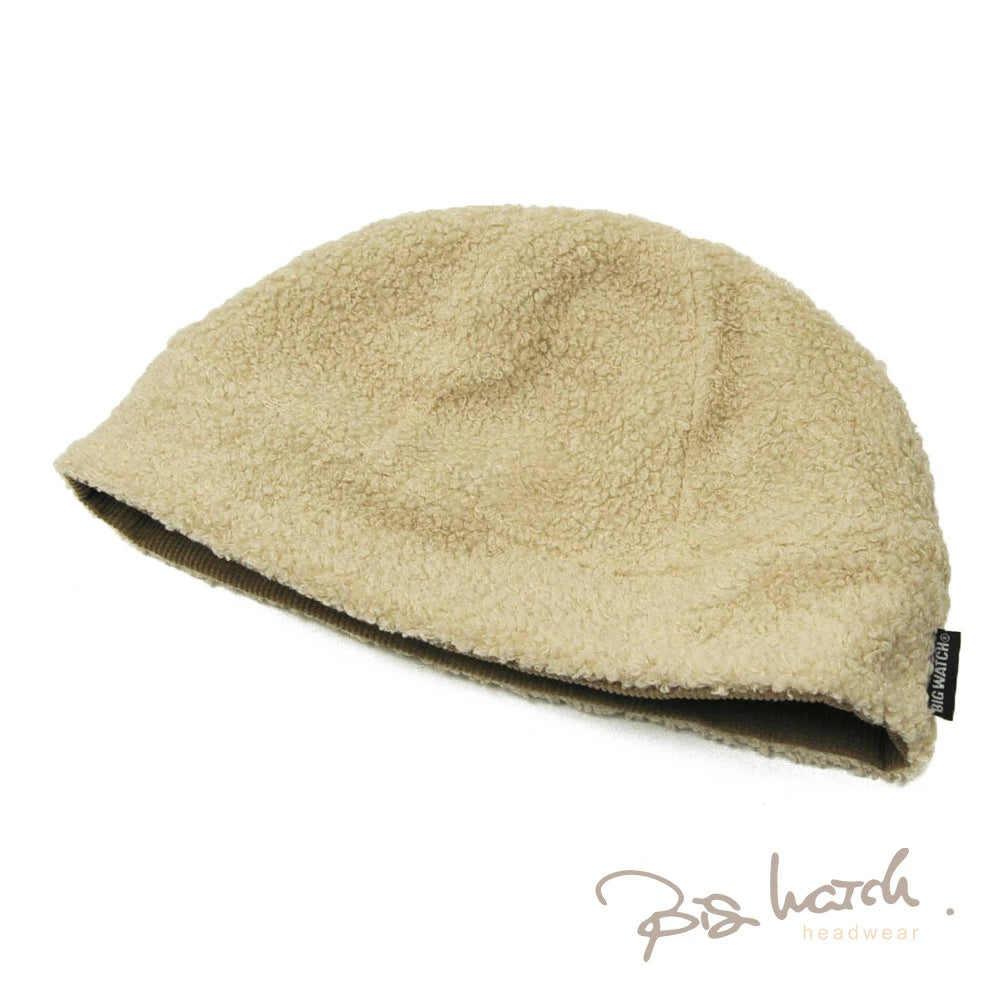 リバーシブル コーデュロイ ボア ハット ベージュ/アイボリー THG-06 HAT バケハ 大きめ 秋冬 BIGWATCH正規品