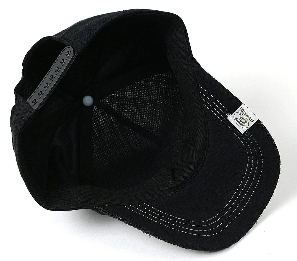無地 ヘンプ コットン キャップ ビッグワッチ BIGWATCH正規品 オールブラック 黒 WCPMCT-01 春 夏 秋 男女兼用サイズ キャップ