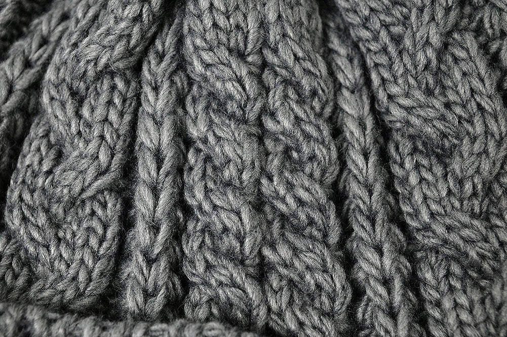 ツバ付き ウール ニットキャップ BIGWATCH グレー ビーニー ビッグサイズ ビッグワッチ ワッチキャップ 防寒対策 春 秋 冬 WT-11