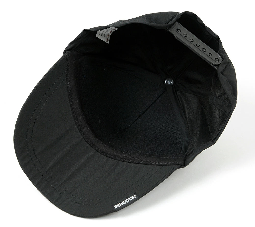 ウォータープルーフ(撥水加工)ラウンドキャップ BIGWATCH正規品 ブラック キャップ ビッグワッチ ゴルフ スポーツ ランニング 帽子 WPR-01 春 夏 秋 UVケア メンズ 帽子