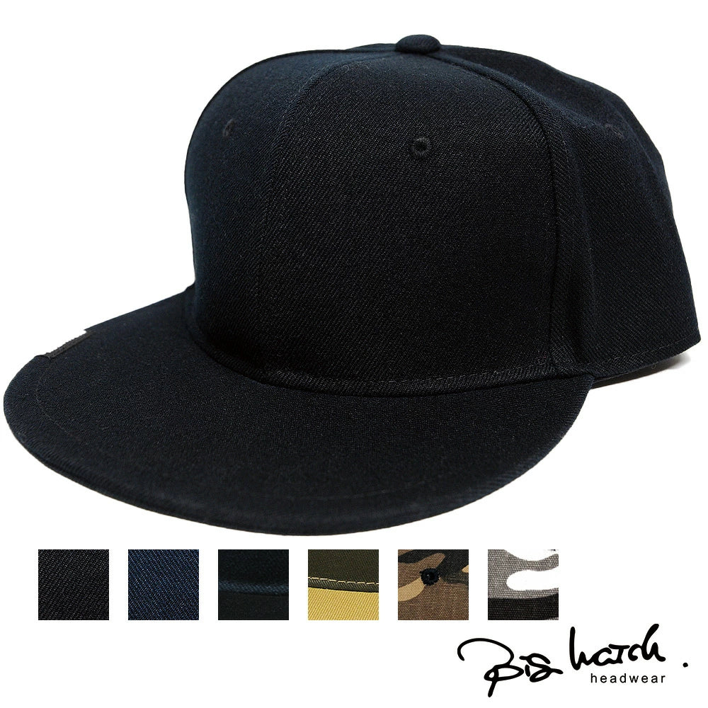 無地BBキャップ BIGWATCH ブラック ビッグサイズ ベースボール キャップ BBM-01