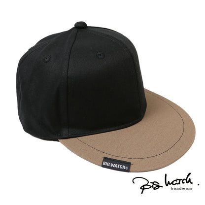無地BBキャップ ブラック/ブラウン ビッグサイズ ベースボール キャップ BBM-05
