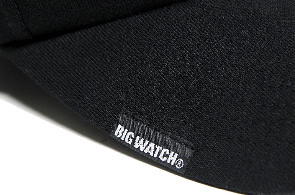 無地 スウェット　キャップ ビッグワッチ正規品 ブラック黒/　スポーツ ゴルフ ランニング UVケア