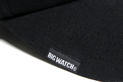 無地 スウェット　キャップ ビッグワッチ正規品 ブラック黒/　スポーツ ゴルフ ランニング UVケア