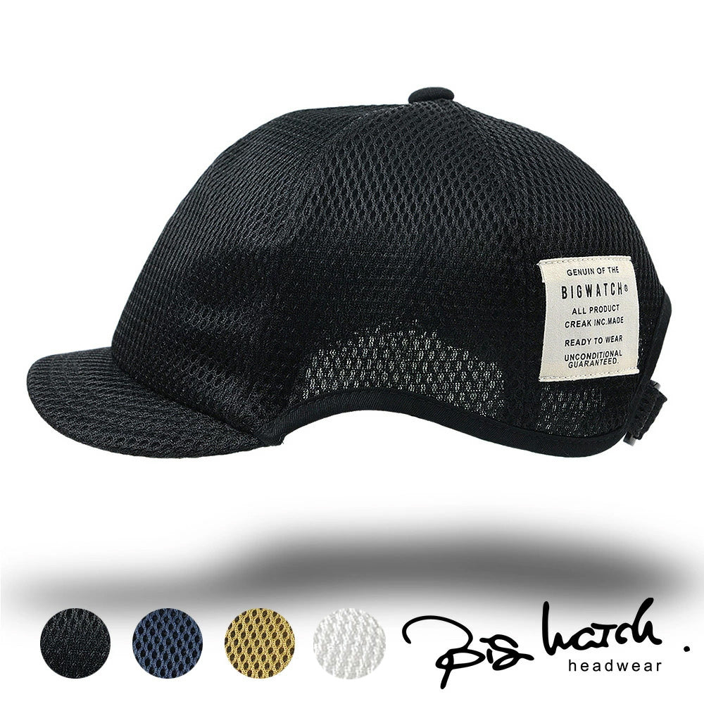 メッシュ ローキャップ ラウンドアンパイアキャップ BIGWATCH ブラック ネイビー ベージュ Wホワイト ビッグサイズ ビッグワッチ 無地 春夏 UVケア