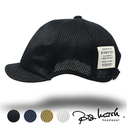 メッシュ ローキャップ ラウンドアンパイアキャップ BIGWATCH ブラック ネイビー ベージュ Wホワイト ビッグサイズ ビッグワッチ 無地 春夏 UVケア