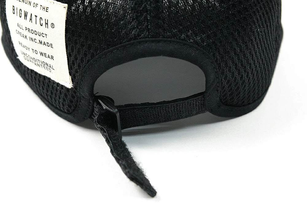 メッシュ ローキャップ ラウンドアンパイアキャップ BIGWATCH ブラック ネイビー ベージュ Wホワイト ビッグサイズ ビッグワッチ 無地 春夏 UVケア
