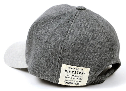 ロング アンパイアキャップ BIGWATCH MIXグレー ビッグサイズ ビッグワッチ 無地 コットン100％ キャップ シンプル 春 夏 秋 UVケア c-14