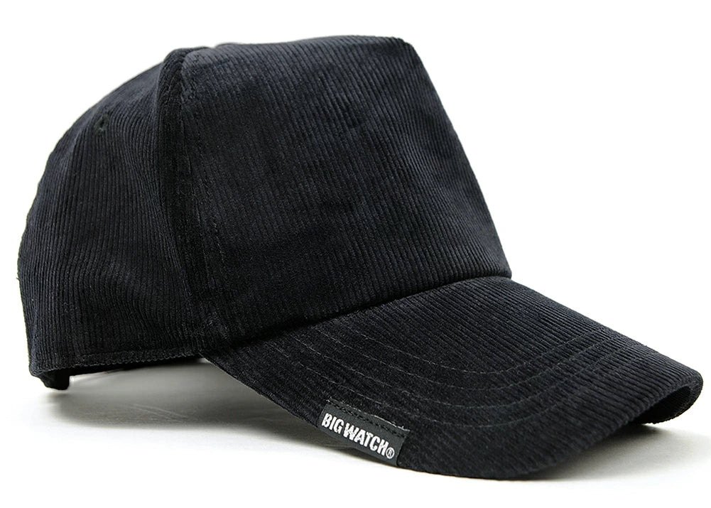 コーデュロイ キャップ BIGWATCH正規品 黒 オールブラック ビッグサイズ ビッグワッチ 春 夏 秋 UVケア