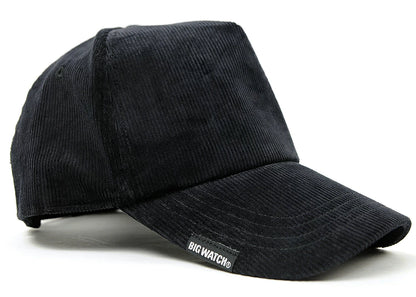 コーデュロイ キャップ BIGWATCH正規品 黒 オールブラック ビッグサイズ ビッグワッチ 春 夏 秋 UVケア