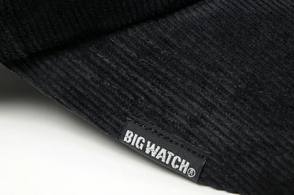 コーデュロイ キャップ BIGWATCH正規品 黒 オールブラック ビッグサイズ ビッグワッチ 春 夏 秋 UVケア
