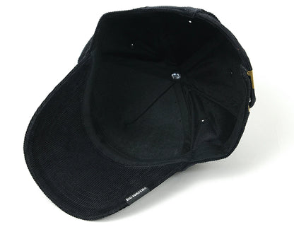 コーデュロイ キャップ BIGWATCH正規品 黒 オールブラック ビッグサイズ ビッグワッチ 春 夏 秋 UVケア