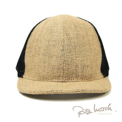ヘンプ メッシュ ラウンド アンパイアキャップ BIGWATCH ベージュ ブラック ビッグサイズ ビッグワッチ 無地 つば 短い キャップ 春 夏 秋 UVケア