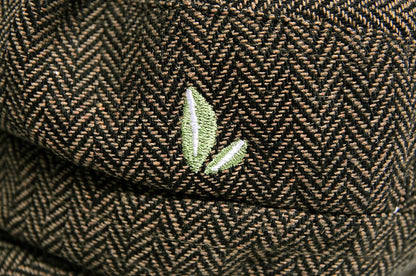 ヘリンボーン キャスケットBIGWATCH正規品 ブラウン ビッグサイズ ビッグワッチ CA-07 春 夏 秋 UVケア