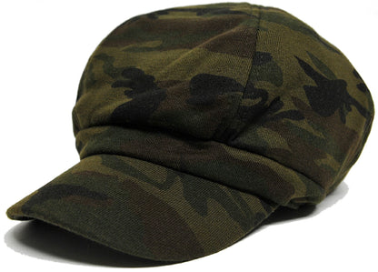 カモ柄ビッグキャスケット BIGWATCH正規品 2色 グリーンカモ グレーカモ 迷彩柄 カモフラージュ ミリタリー サバゲー ビッグワッチ CAS-19 春 夏 秋 UVケア