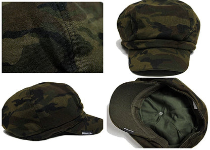 カモ柄ビッグキャスケット BIGWATCH正規品 2色 グリーンカモ グレーカモ 迷彩柄 カモフラージュ ミリタリー サバゲー ビッグワッチ CAS-19 春 夏 秋 UVケア