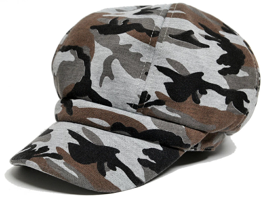 カモ柄ビッグキャスケット BIGWATCH正規品 2色 グリーンカモ グレーカモ 迷彩柄 カモフラージュ ミリタリー サバゲー ビッグワッチ CAS-19 春 夏 秋 UVケア