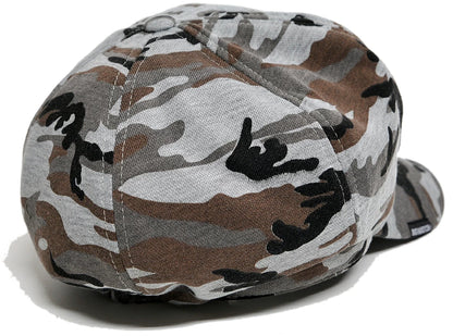 カモ柄ビッグキャスケット BIGWATCH正規品 2色 グリーンカモ グレーカモ 迷彩柄 カモフラージュ ミリタリー サバゲー ビッグワッチ CAS-19 春 夏 秋 UVケア