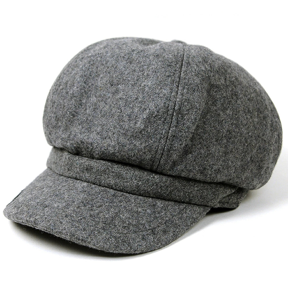 ウール ビッグキャスケットBIGWATCH正規品 グレー ビッグサイズ ビッグワッチ つば付帽子 サイズ 春 秋 冬