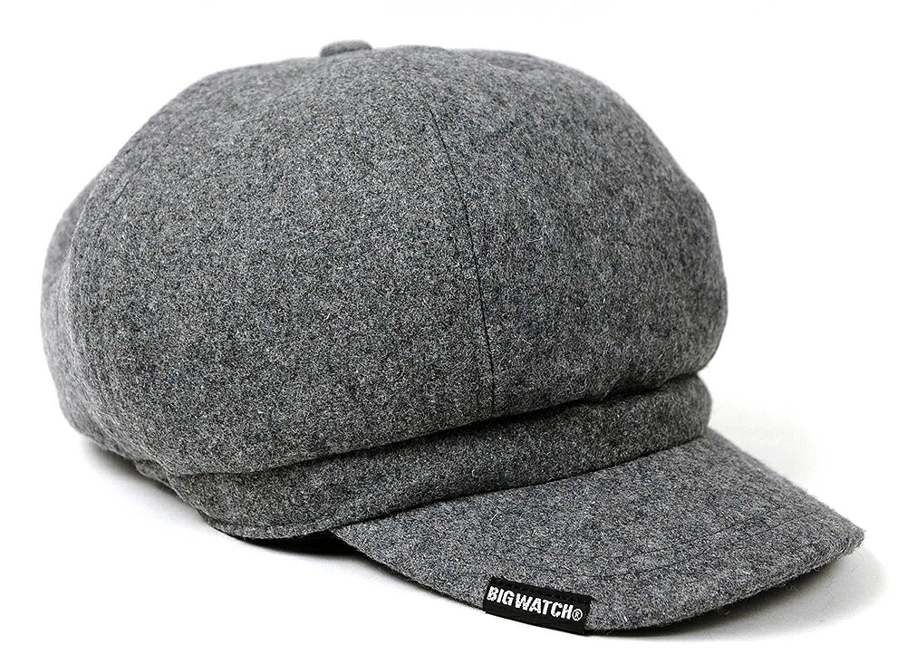 ウール ビッグキャスケットBIGWATCH正規品 グレー ビッグサイズ ビッグワッチ つば付帽子 サイズ 春 秋 冬