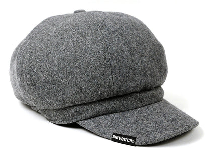 ウール ビッグキャスケットBIGWATCH正規品 グレー ビッグサイズ ビッグワッチ つば付帽子 サイズ 春 秋 冬