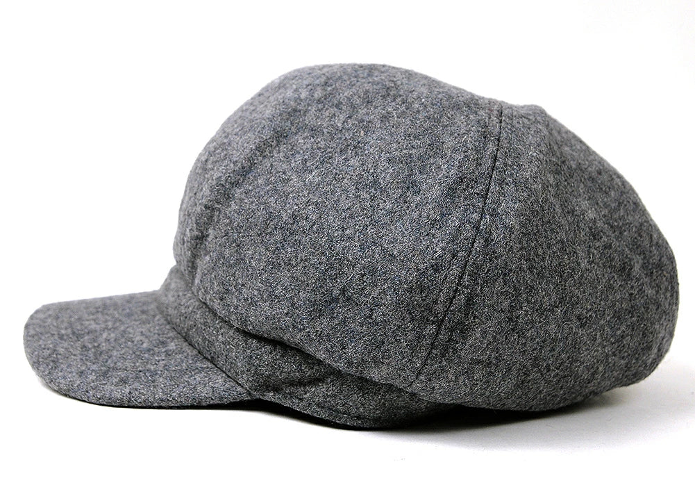 ウール ビッグキャスケットBIGWATCH正規品 グレー ビッグサイズ ビッグワッチ つば付帽子 サイズ 春 秋 冬