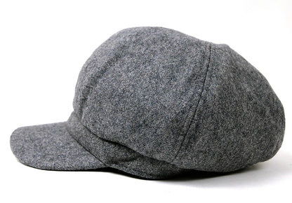 ウール ビッグキャスケットBIGWATCH正規品 グレー ビッグサイズ ビッグワッチ つば付帽子 サイズ 春 秋 冬