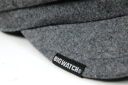 ウール ビッグキャスケットBIGWATCH正規品 グレー ビッグサイズ ビッグワッチ つば付帽子 サイズ 春 秋 冬