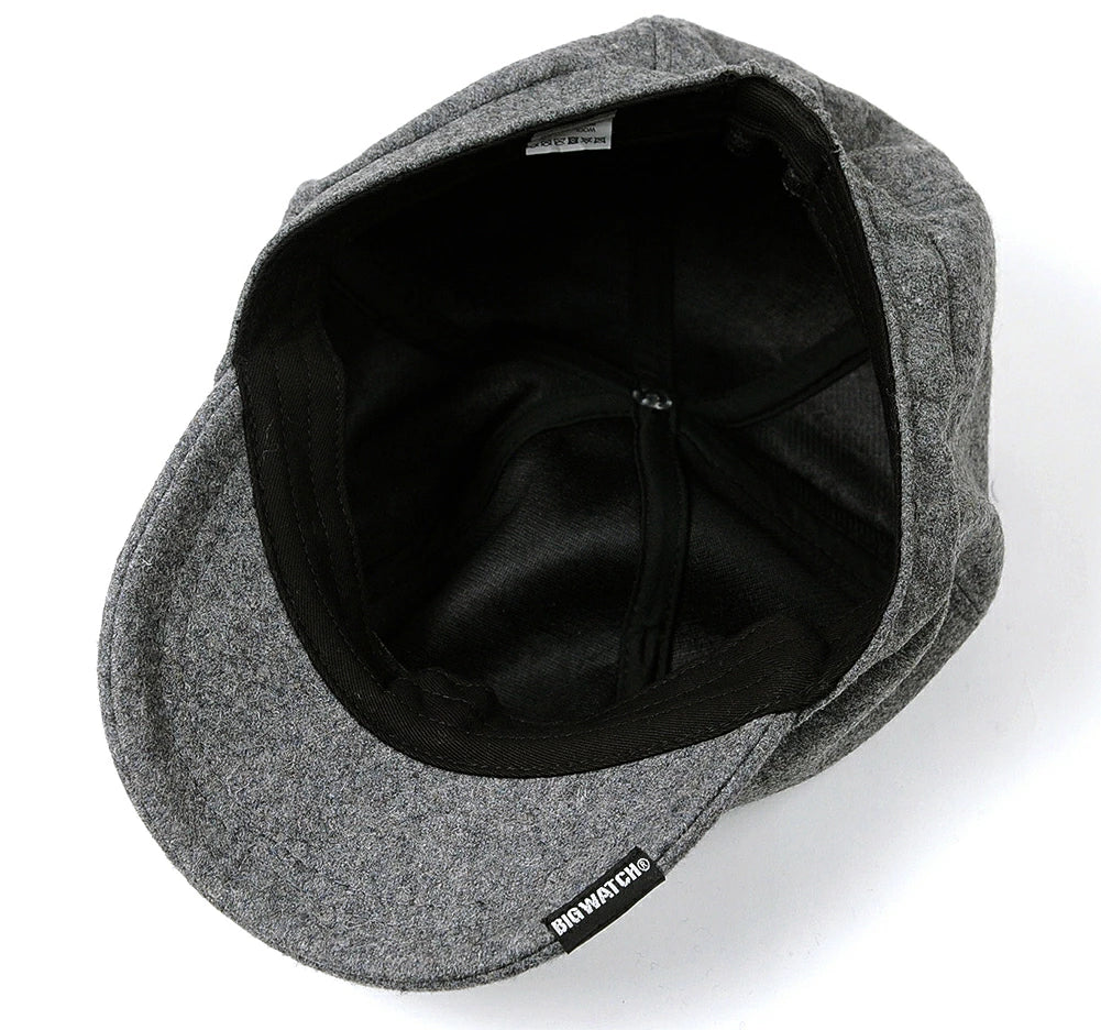 ウール ビッグキャスケットBIGWATCH正規品 グレー ビッグサイズ ビッグワッチ つば付帽子 サイズ 春 秋 冬