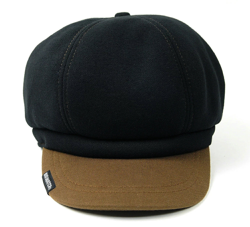 キャスケット スウェット BIGWATCH ブラック/ブラウン ビッグワッチ つば付帽子 CAS-33 UVケア