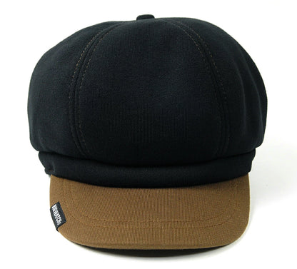 キャスケット スウェット BIGWATCH ブラック/ブラウン ビッグワッチ つば付帽子 CAS-33 UVケア